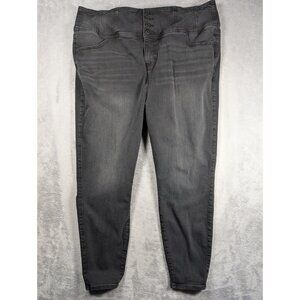 Torrid Premium Skinny Jeans Womens Size 22R Black High Rise Stretch